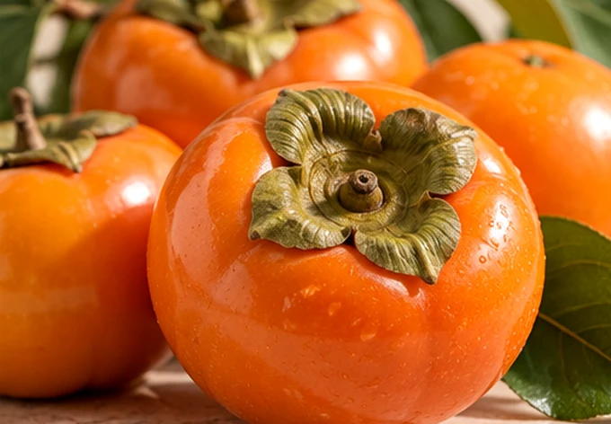 Illustrative fruit photograph of persimmons